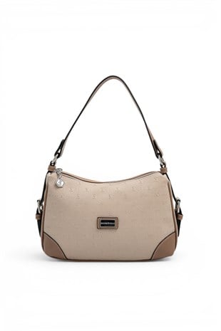 Silver Polo Bej - Latte Fashion Kadın Omuz Çantası SP1269