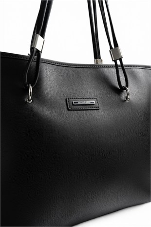 Silver Polo Siyah - Siyah Düz Kadın Omuz Çantası SP1282