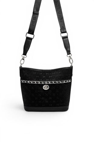 Silver Polo Siyah - Siyah Fashion Kadın Omuz Çantası SP1284