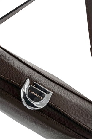 Silver Polo Kahve - Kahve Düz Kadın Omuz Çantası SP1294