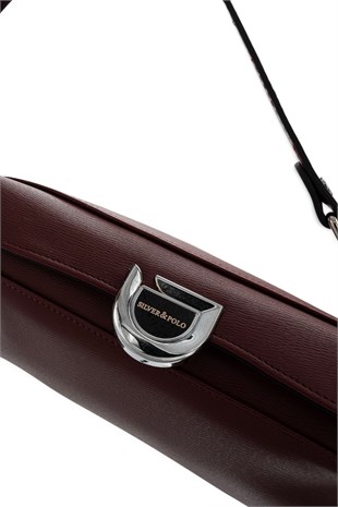 Silver Polo Bordo - Bordo Düz Kadın Omuz Çantası SP1294