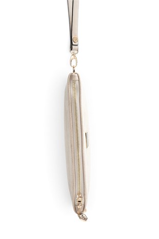 Silver Polo Bej - Kum Süet Kadın Portföy ve Clutch El Çantası SP1250