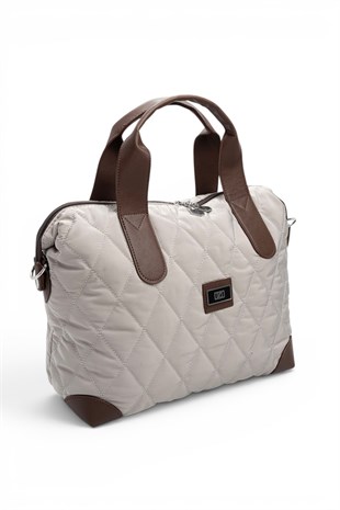 Silver Polo Gri - Kahve Memory Kadın Seyahat Çantası SP1152