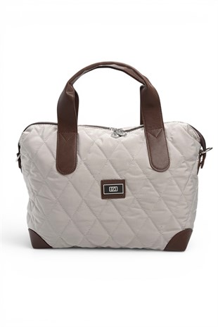 Silver Polo Gri - Kahve Memory Kadın Seyahat Çantası SP1152