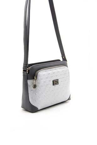 Silver & Polo A.gümüş - Antrasit SP364 Kadın Çapraz Çanta