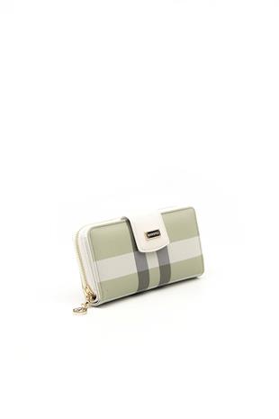 Silver & Polo A.Yeşil - Kemik SP928 Kadın Cüzdan & Kartlık