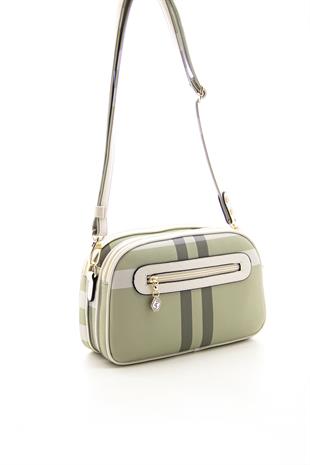 Silver & Polo A.Yeşil - Kemik SP745 Kadın Çapraz Çanta