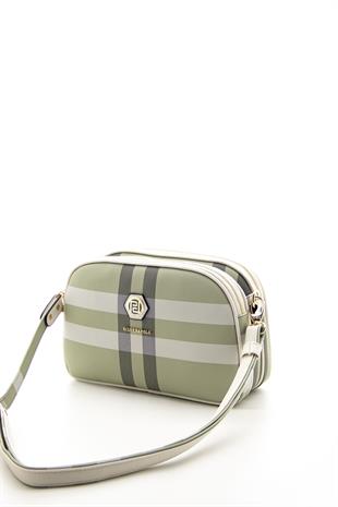 Silver & Polo A.Yeşil - Kemik SP745 Kadın Çapraz Çanta
