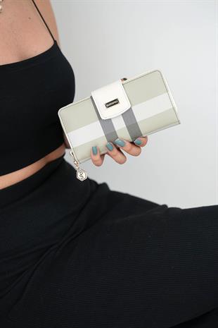 Silver & Polo A.Yeşil - Kemik SP928 Kadın Cüzdan & Kartlık