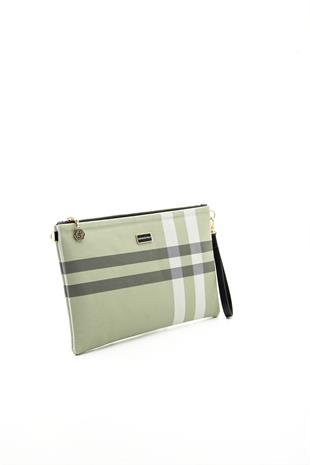 Silver & Polo A.Yeşil - Kemik SP1034 Kadın Portföy & Clutch