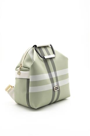 Silver & Polo A.Yeşil - Kemik SP771 Kadın Sırt Çantası