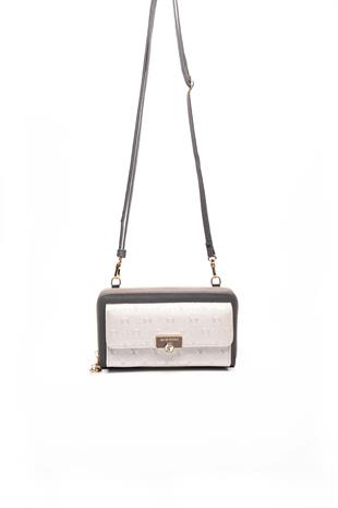 Silver & Polo A.gümüş - Antrasit SP921 Kadın Askılı Cüzdanlı Telefon Çantası