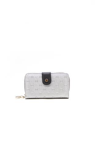 Silver & Polo A.gümüş - Antrasit SP882 Kadın Cüzdan & Kartlık