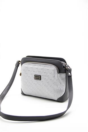 Silver & Polo A.gümüş - Antrasit SP364 Kadın Çapraz Çanta