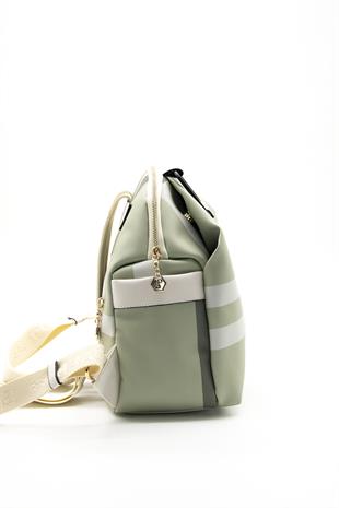 Silver & Polo A.Yeşil - Kemik SP771 Kadın Sırt Çantası