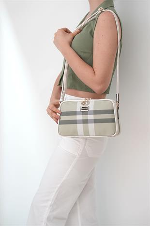 Silver & Polo A.Yeşil - Kemik SP899 Kadın Çapraz Çanta