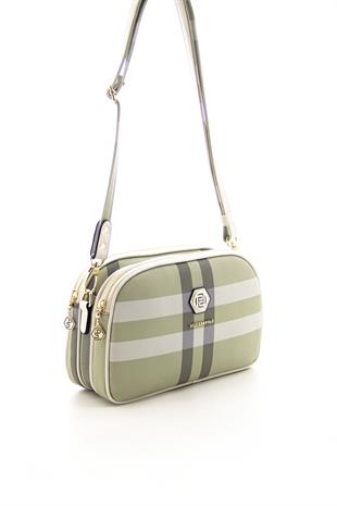 Silver & Polo A.Yeşil - Kemik SP745 Kadın Çapraz Çanta