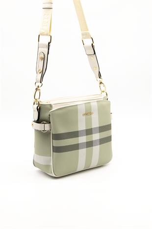 Silver & Polo A.Yeşil - Kemik SP884 Kadın Çapraz Çanta