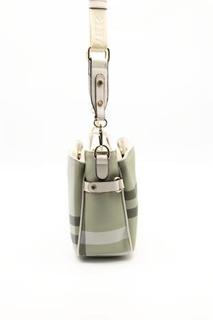 Silver & Polo A.Yeşil - Kemik SP884 Kadın Çapraz Çanta