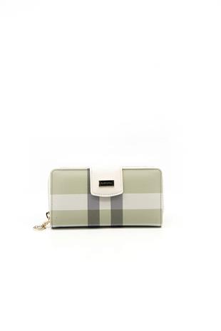 Silver & Polo A.Yeşil - Kemik SP928 Kadın Cüzdan & Kartlık