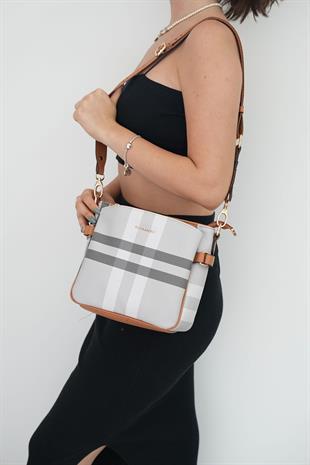 Silver & Polo A.Gri - A.Taba SP884 Kadın Çapraz Çanta