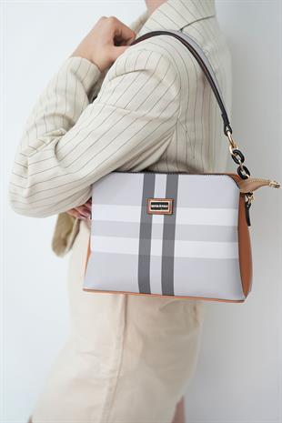 Silver & Polo A.Gri - A.Taba SP937 Kadın Omuz Çantası