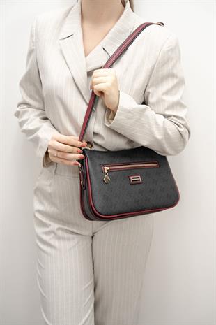 Silver & Polo Antrasit - Bordo SP818 Kadın Çapraz Çanta