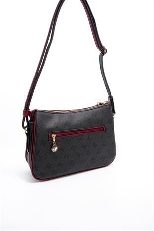 Silver & Polo Antrasit - Bordo SP818 Kadın Çapraz Çanta