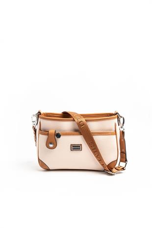 Silver & Polo Bej - A.Taba SP1160 Kadın Çapraz Çanta