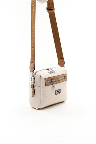 Silver & Polo Bej-A.Taba SP1038 Kadın Çapraz Çanta