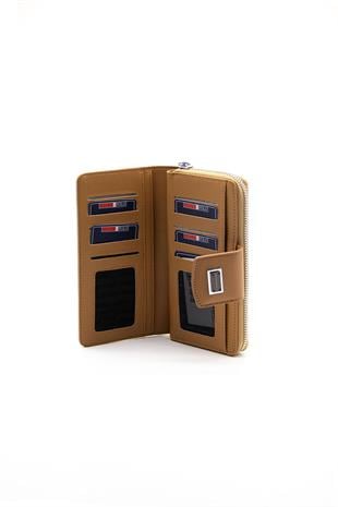 Silver & Polo Bej - A.Taba SP928 Kadın Cüzdan & Kartlık