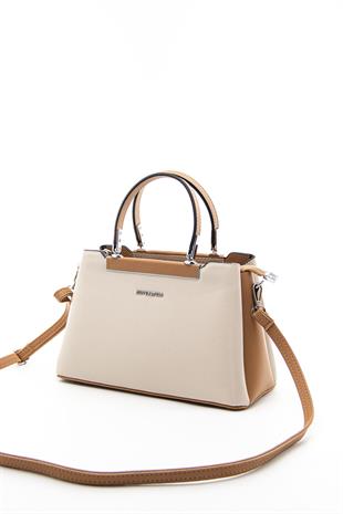 Silver & Polo Bej - A.Taba SP913 Kadın El Çantası