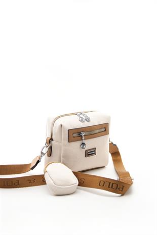 Silver & Polo Bej-A.Taba SP1038 Kadın Çapraz Çanta
