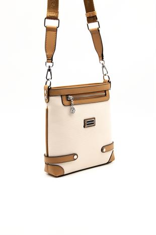 Silver & Polo Bej - A.Taba SP1120 Kadın Çapraz Çanta