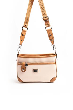 Silver & Polo Bej - A.Taba SP1160 Kadın Çapraz Çanta