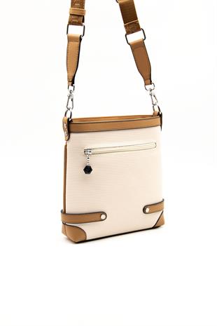 Silver & Polo Bej - A.Taba SP1120 Kadın Çapraz Çanta