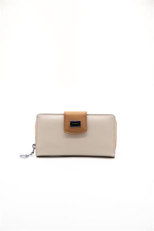 Silver & Polo Bej - A.Taba SP928 Kadın Cüzdan & Kartlık