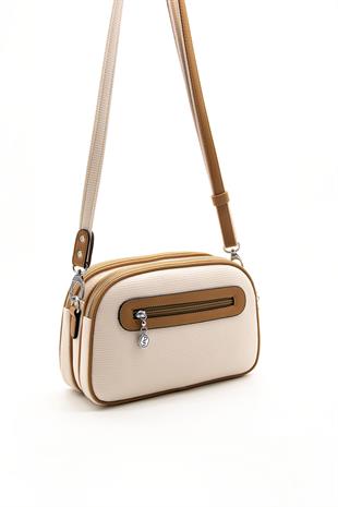 Silver & Polo Bej - A.Taba SP745 Kadın Çapraz Çanta