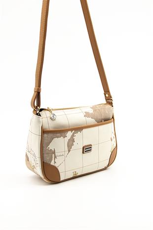 Silver & Polo Bej - A.Taba SP1060 Kadın Çapraz Çanta