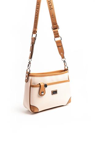 Silver & Polo Bej - A.Taba SP1160 Kadın Çapraz Çanta