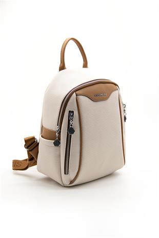 Silver & Polo Bej - A.Taba SP906 Kadın Sırt Çantası