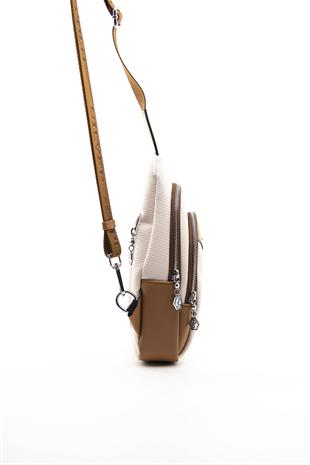 Silver & Polo Bej - A.Taba SP959 Kadın Bel Çantası