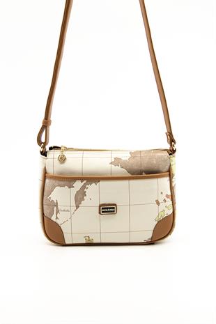 Silver & Polo Bej - A.Taba SP1060 Kadın Çapraz Çanta