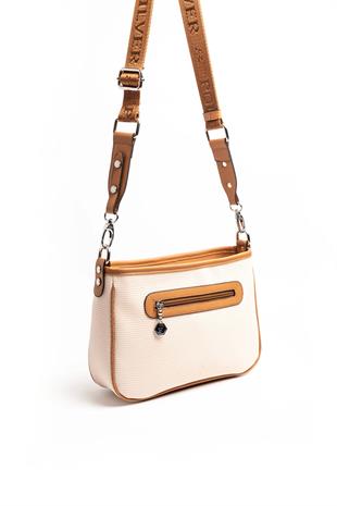 Silver & Polo Bej - A.Taba SP1160 Kadın Çapraz Çanta