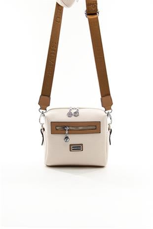 Silver & Polo Bej-A.Taba SP1038 Kadın Çapraz Çanta