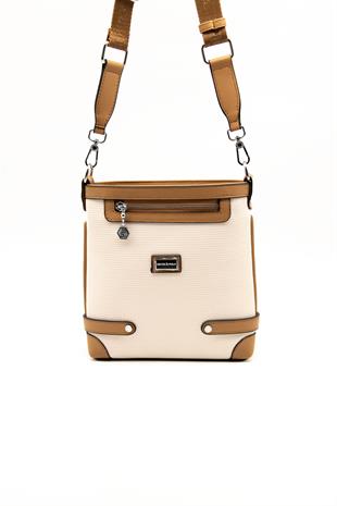 Silver & Polo Bej - A.Taba SP1120 Kadın Çapraz Çanta