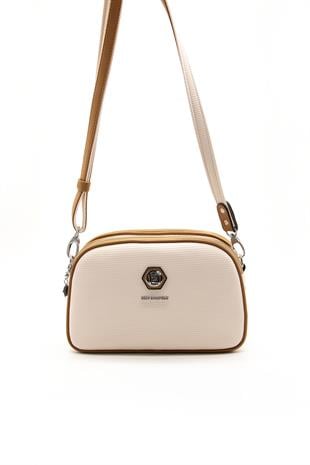 Silver & Polo Bej - A.Taba SP745 Kadın Çapraz Çanta