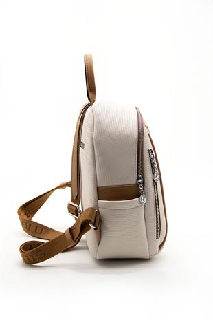 Silver & Polo Bej - A.Taba SP906 Kadın Sırt Çantası
