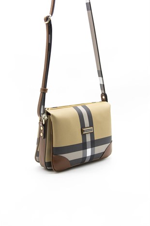 Silver & Polo Bej - Taba SP784 Kadın Çapraz Çanta