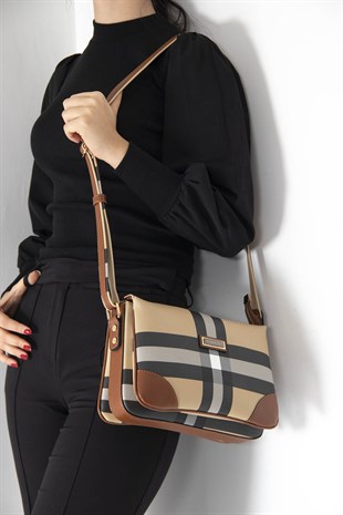 Silver & Polo Bej - Taba SP784 Kadın Çapraz Çanta